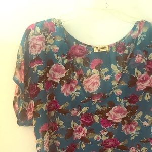 Floral Short Sleeve Blouse